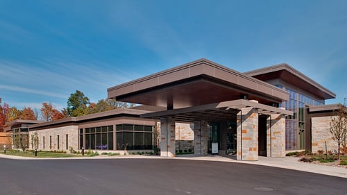 exterior photo of Aspirus Iron River Hospital front entrance