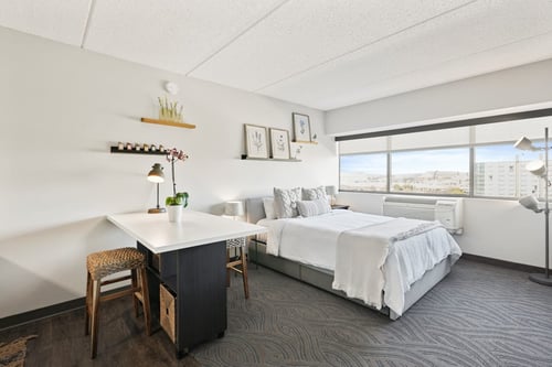 Expansive Bedroom at Aire MSP Apartments