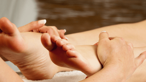 person getting a foot massage