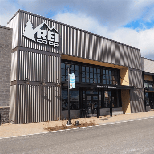 The front of the REI store in Amherst, New York