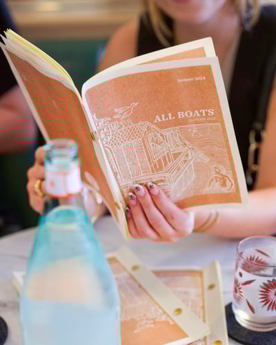 All Boats cocktail menu