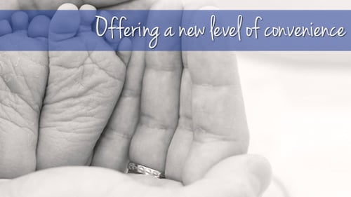 mother and babies feet