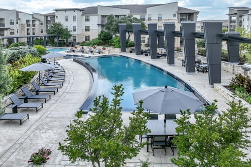 Resort-Style, Dual-Level Swimming Pool