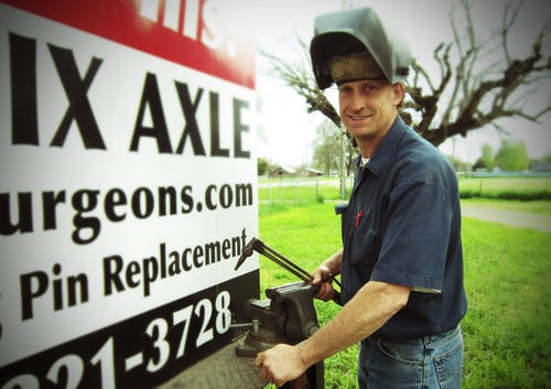 Since 1972, the Axle Surgeons™ have been using an exclusive axle eye repair process on damaged axles and spindles. As a certified Axle Surgeon™, our axle spindle repair service can repair damaged axles of all types of vehicles, including trucks, motor homes, buses, garbage trucks, 18 wheelers, and even off-road vehicles. Any damaged axle or damaged kingpin from type of vehicle ranging from a three quarter ton and up can be repaired by our king pin repair service. Our patented axle spindle repair service is located in Northern California and includes a wide area from Sacramento up to the Oregon border. We repair axles and damaged spider plates, even providing a custom fit on many makes and models even if your vehicle is obsolete.