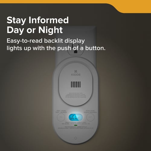 Stay informed day or night - easy to read backlit display lights up with the push of a button.