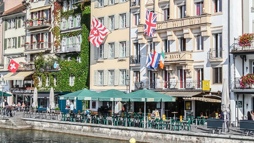 Aussenansicht vom Mr. Pickwick Pub in Luzern