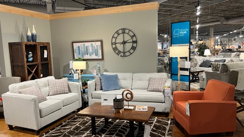 Slumberland Furniture Store in Fridley,  MN - Living Room Vignette