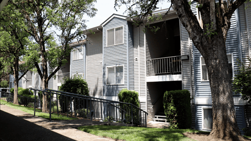 Apartment building from the outside at Townfair Apartments, Gresham, OR