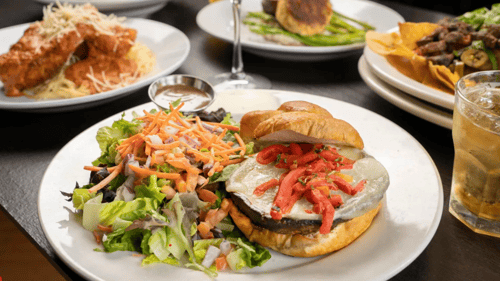 various dinner entrees on a table