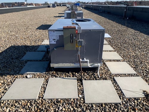 Commercial project: Packaged HVAC units installation