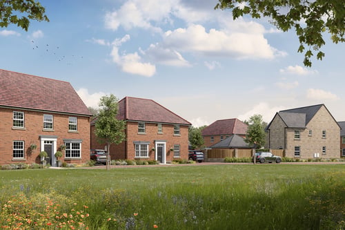 CGI of homes at Grey Towers Village