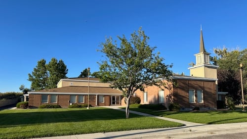 Church building of The Church of Jesus Christ of Latter-day Saints located at  325 East State Hwy 22 in Antimony, UT.