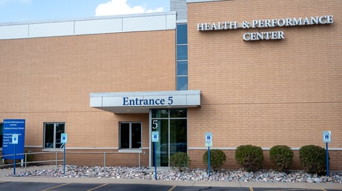 entrance 5 to the Health & Performance Center on the Aspirus Langlade Hospital campus in Antigo, WI
