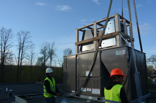 Packaged HVAC unit installation