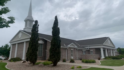 Northeast corner of the building