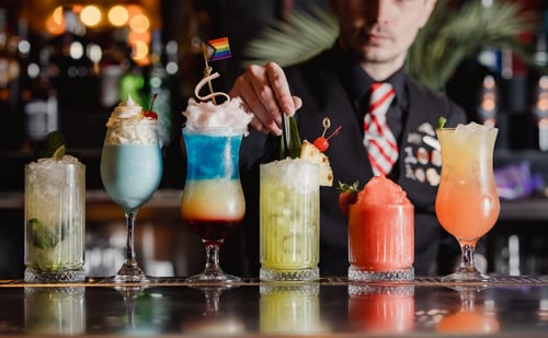 Collection of cocktails at TGI Fridays
