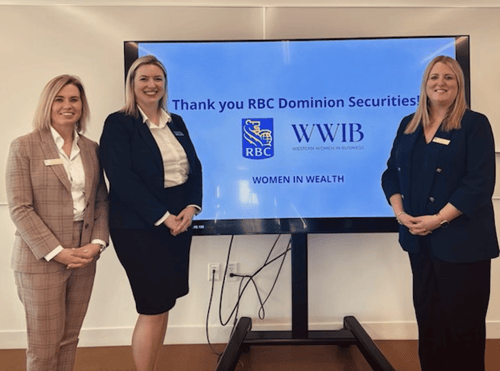 Sarah, Rachelle, and Lindsey at the Western Women in Business panel.