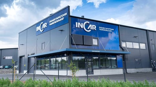 InCar Turku Kuninkojan toimipisteen ulkokuva ja sisäänkäynti