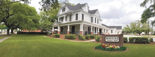 Exterior photo of Miguez Funeral Home
114 E Shankland Ave 
Jennings, LA 70546