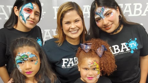 group of people after a face painting