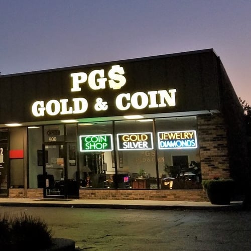 PGS Gold & Coin, Retail Coin Shop, Gold Buyer in Schaumburg Serving Schaumburg, Elk Grove Village, Hoffman Estates, Roselle, Elgin, Des Plaines, and Nearby Zip Codes. 

PGS Gold & Coin in Schaumburg offers expert appraisal, buying, ans selling services for gold and silver coins, U.S. and foreign coins/currency, ancient and rare coins, jewelry, diamonds, watches, sterling silver, sports memorabilia, military collectibles, fine art, antiques, stamps, vintage toys, collectibles, musical instruments & electronics. We also buy fine wine and vintage liquor. Our Schaumburg location offers honest appraisals, transparent pricing & top-tier service. BBB A+ rated, PCGS, NGC & PMG Certified Dealers, ANA Life Members, trusted by +100,000 customers.