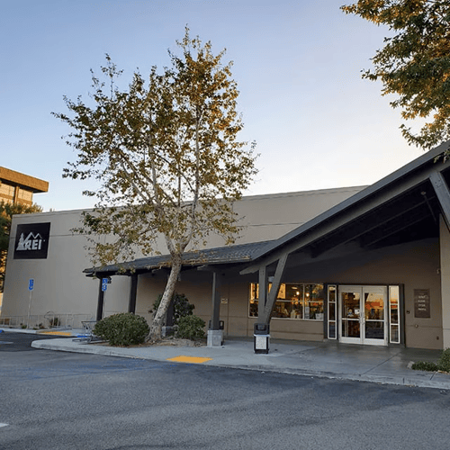 Front of the REI store in Arcadia, California