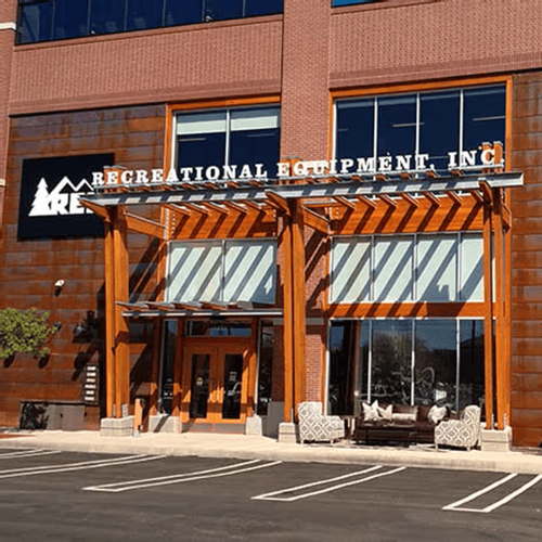 The front of the REI store in Woodland Hills, California