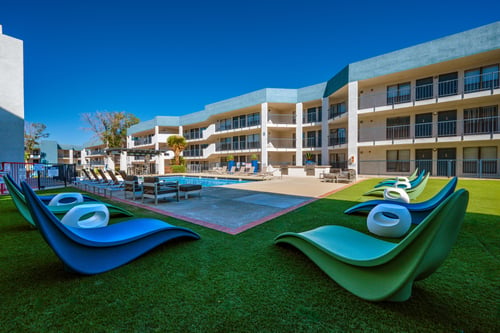 Poolside Lounge chairs at Peaks at Sandia View, New Mexico
