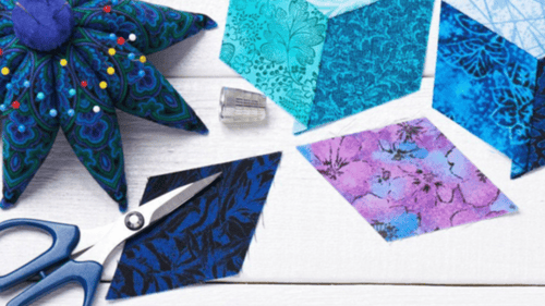 scissors and diamond cut fabrics
