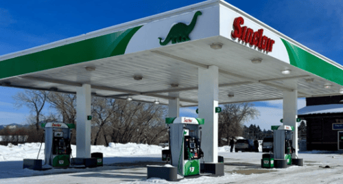 Sinclair Gas Station Fueling Island