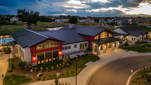 Photo of The Farmhouse at The Reserve in Green Valley Ranch, built by Oakwood Homes.