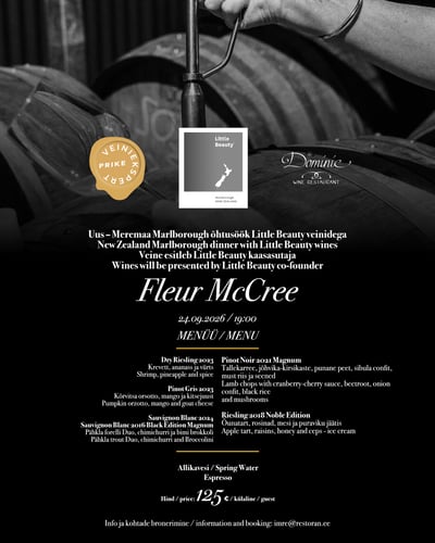 Little Beauty õhtusöök – Fleur McCree, 24.09.2026