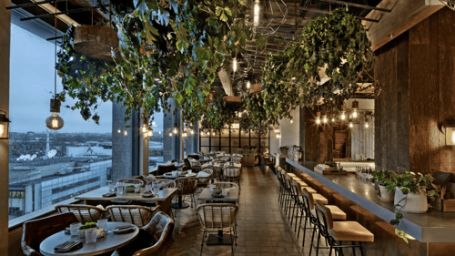 London Rooftop Restaurant Dining Room