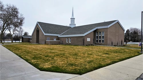 The Church of Jesus Christ of Latter-day Saints, located on Nampa, Idaho, Canyon Rd, church building.