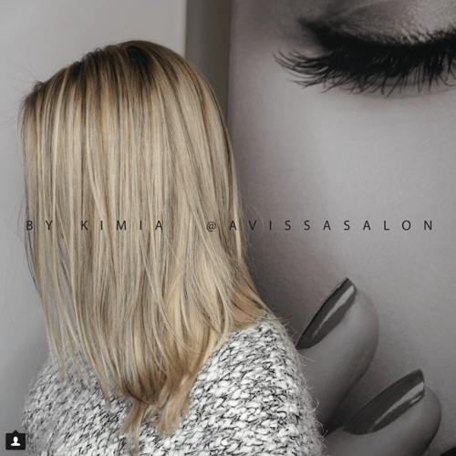 Blonde hair with custom highlights, lowlights and babylights at Avissa Salon in Ann Arbor