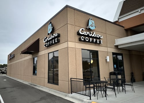 Storefront of the Caribou Coffee at 201 2nd Ave S in Cold Spring