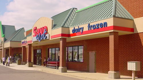 Front exterior of Save A Lot at Washtenaw Fountain Plaza shopping center