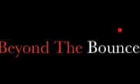 Text reading "Beyond The Bounce" with "Beyond The" in red and "Bounce" in white on a black background