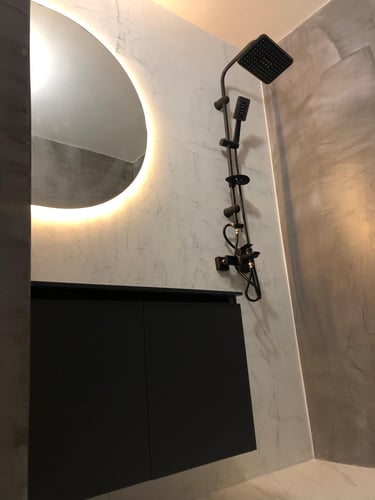 Béton ciré effet marbre