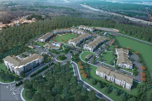 Arial View at The Crest at South Point in McDonough, GA 30253