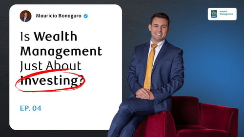 This is a thumbnail where is highlight the title 'Is Wealth Management Just About Investing?'