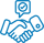BlueFrog Handshake Icon