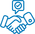 BlueFrog Handshake Icon