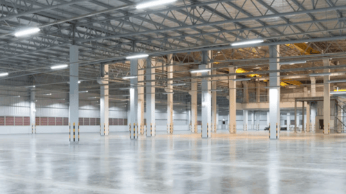 Empty storage warehouse