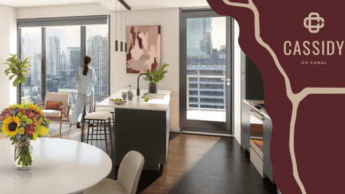 a room with a view of the city at Cassidy on Canal, Chicago, IL