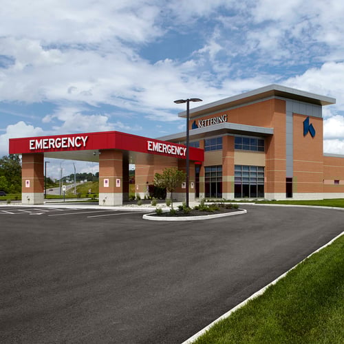 Entrance to Kettering Health - Franklin Emergency Center