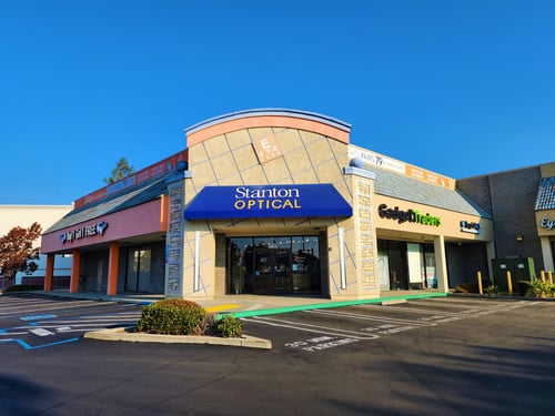 Storefront at Stanton Optical store in Modesto, CA 95356
