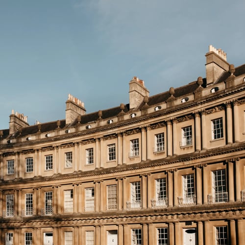 Knight Frank Bath Estate Agents - Georgian architecture of The Circus in Bath, England.