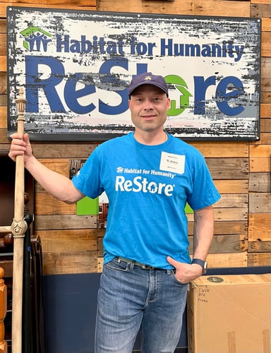 Wade Stolz at the Habitat for Humanity ReStore in Kelowna.