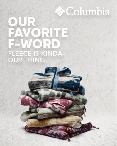 fleece stacked up in a pile
